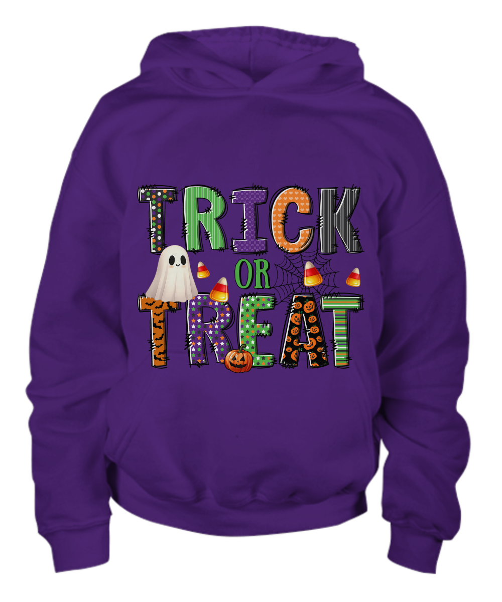 Halloween Trick or Treat  Pullover Hoodie for Kids