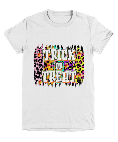 Halloween Trick or Treat Leopard Spots Youth Tee Shirt