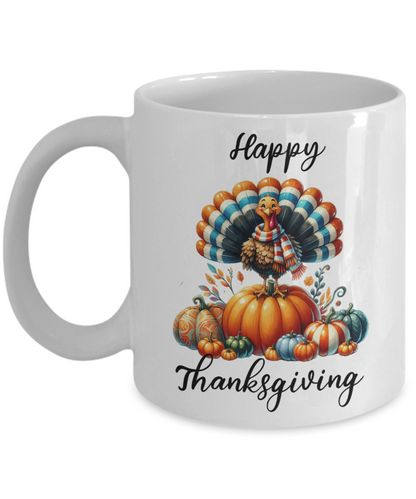 Happy Thanksgiving Ceramic Mug – Perfect for Holiday Cheer!