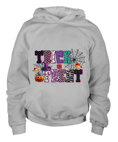 Halloween Trick or Treat Frightful Youth Pullover Hoodie