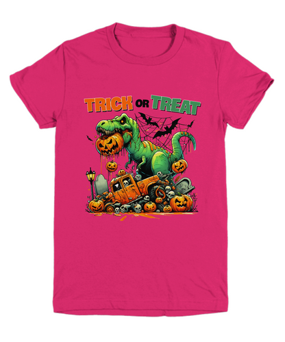 Halloween Trick or Treat Monster Dinosaur Youth Tee Shirt