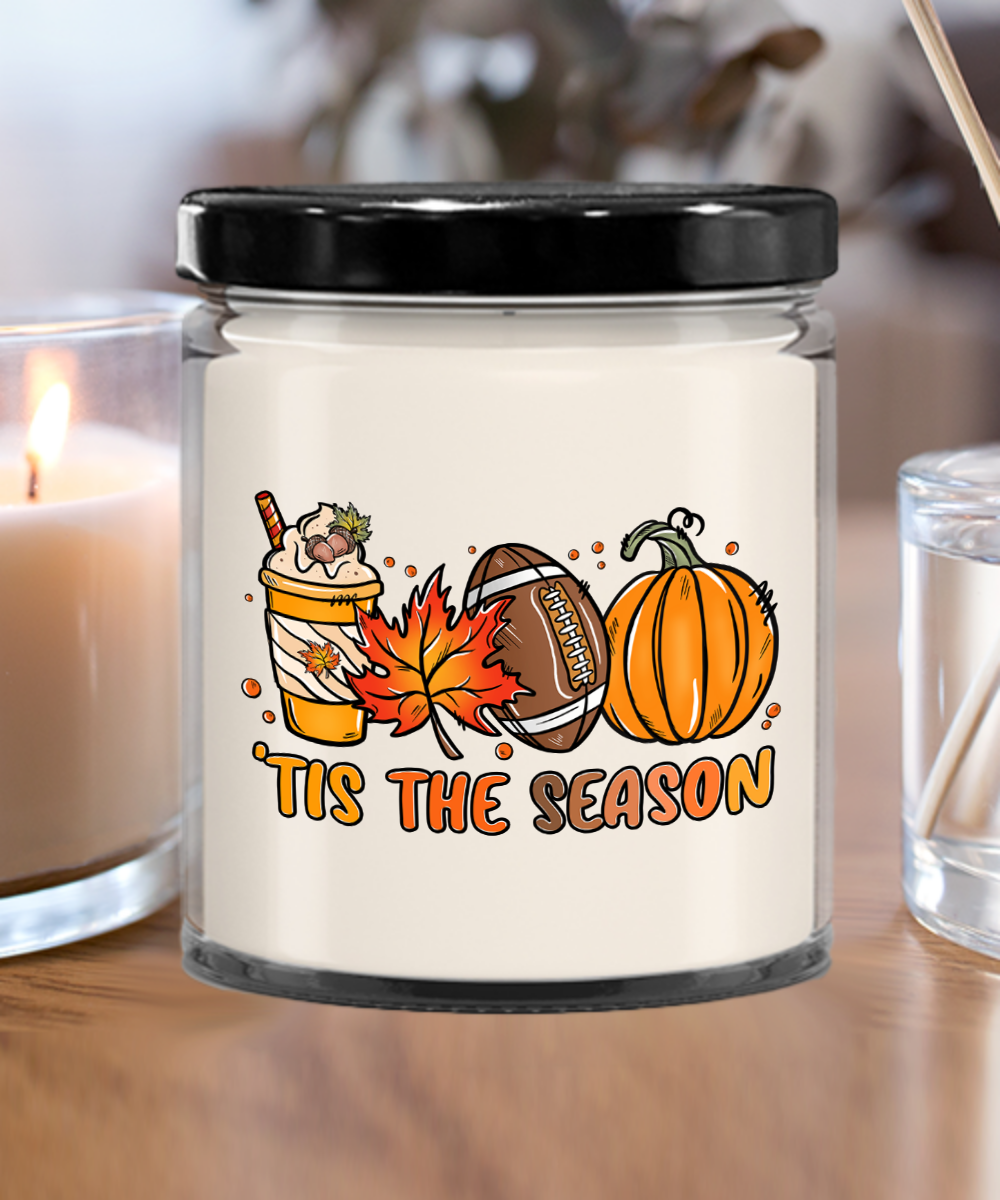 Smells Like Football, Fall and Pumpkin Spice Scented Soy Candles