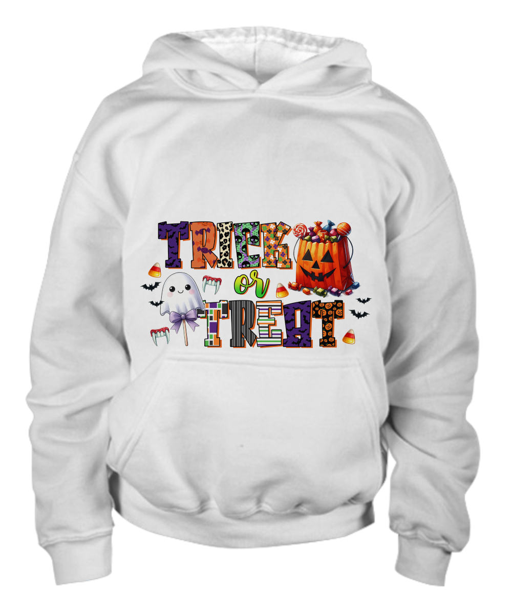 Halloween Candy Bag Trick or Treat  Youth Pullover Hoodie