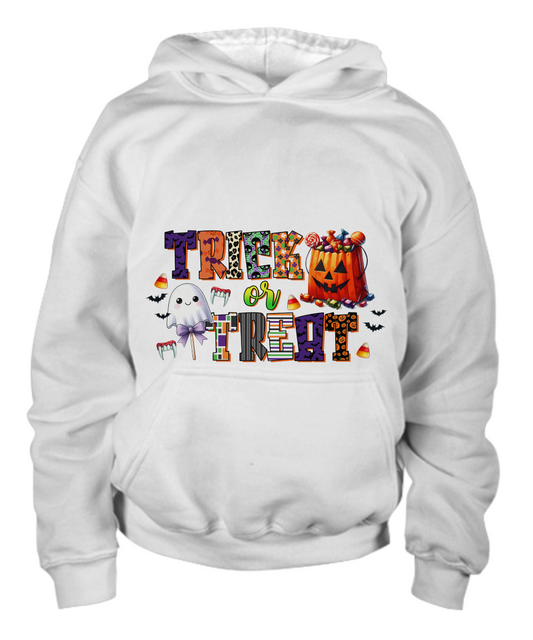 Halloween Candy Bag Trick or Treat  Youth Pullover Hoodie