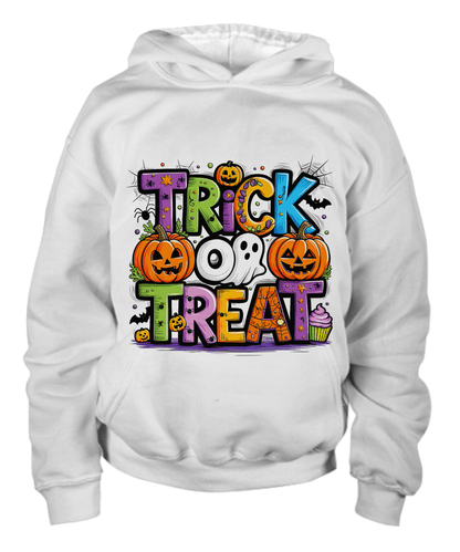 Halloween Trick or Treat Youth Pullover Hoodie