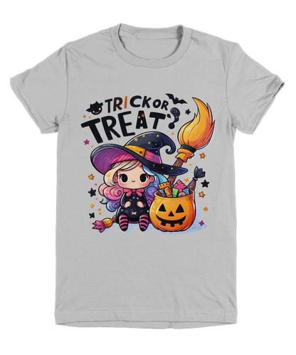 Halloween Trick or Treat Little Witch Youth Tee Shirt