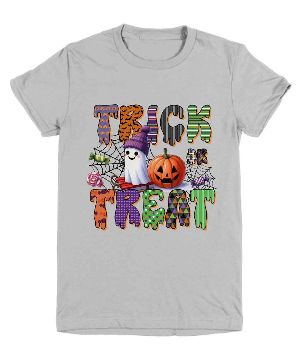 Halloween Trick or Treat Ghost with Beanie Hat  Youth Tee Shirt