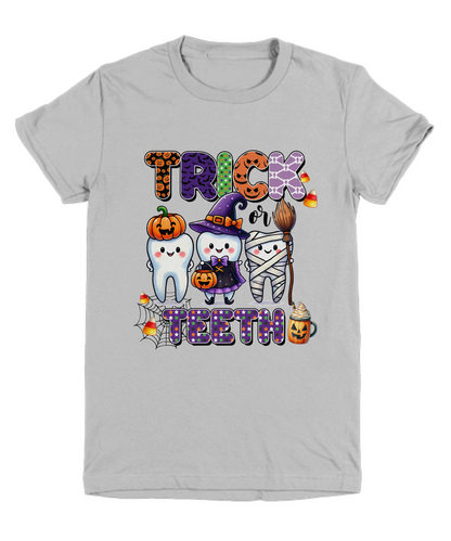 Halloween Trick or Teeth Youth Tee Shirt