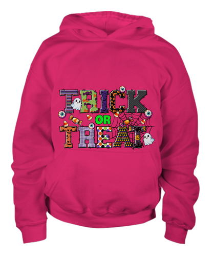 Trick or Treat Halloween Youth Pullover Hoodie