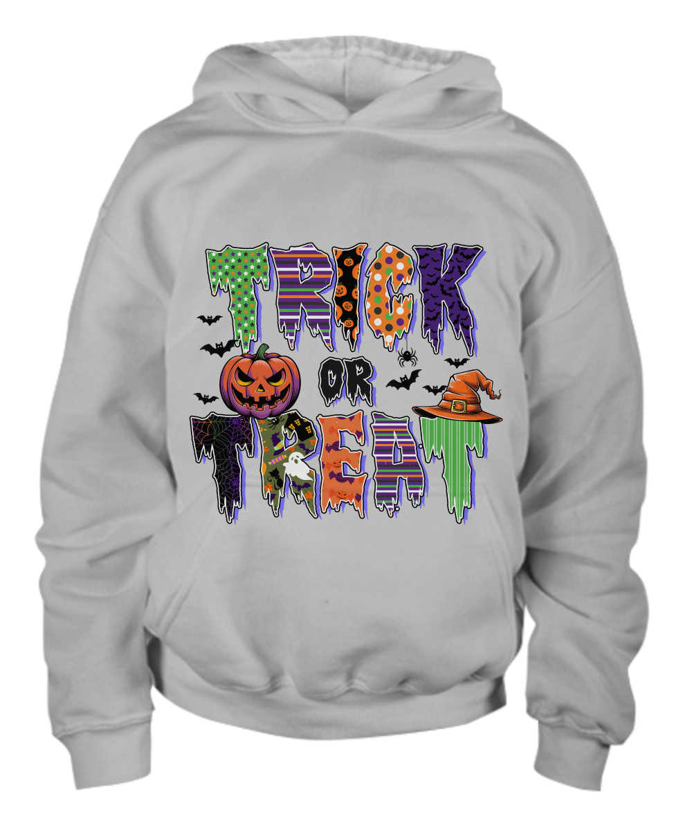 Halloween Ghoulish Trick or Treat Youth Pullover Hoodie