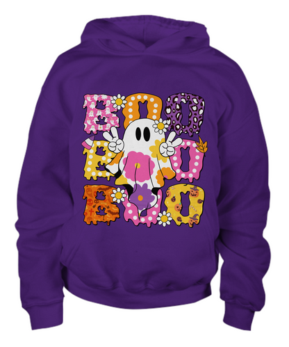 Halloween Boo Trick or Treat Youth Pullover Hoodie