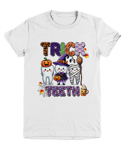 Halloween Trick or Teeth Youth Tee Shirt