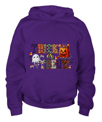 Halloween Candy Bag Trick or Treat  Youth Pullover Hoodie