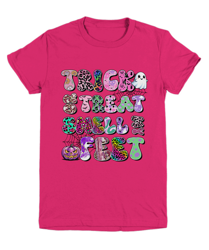 Trick or Treat Smell My Feet Halloween Youth Tee Shirt