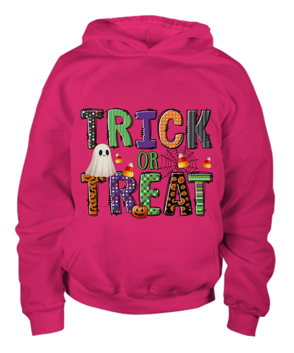 Halloween Trick or Treat  Pullover Hoodie for Kids