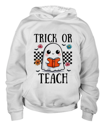 Halloween Trick or Teach Youth Pullover Hoodie