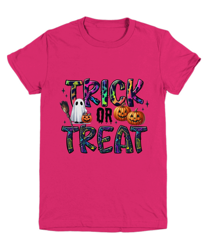 Halloween Trick or Treat Pumpkins and Ghost Youth Tee Shirt