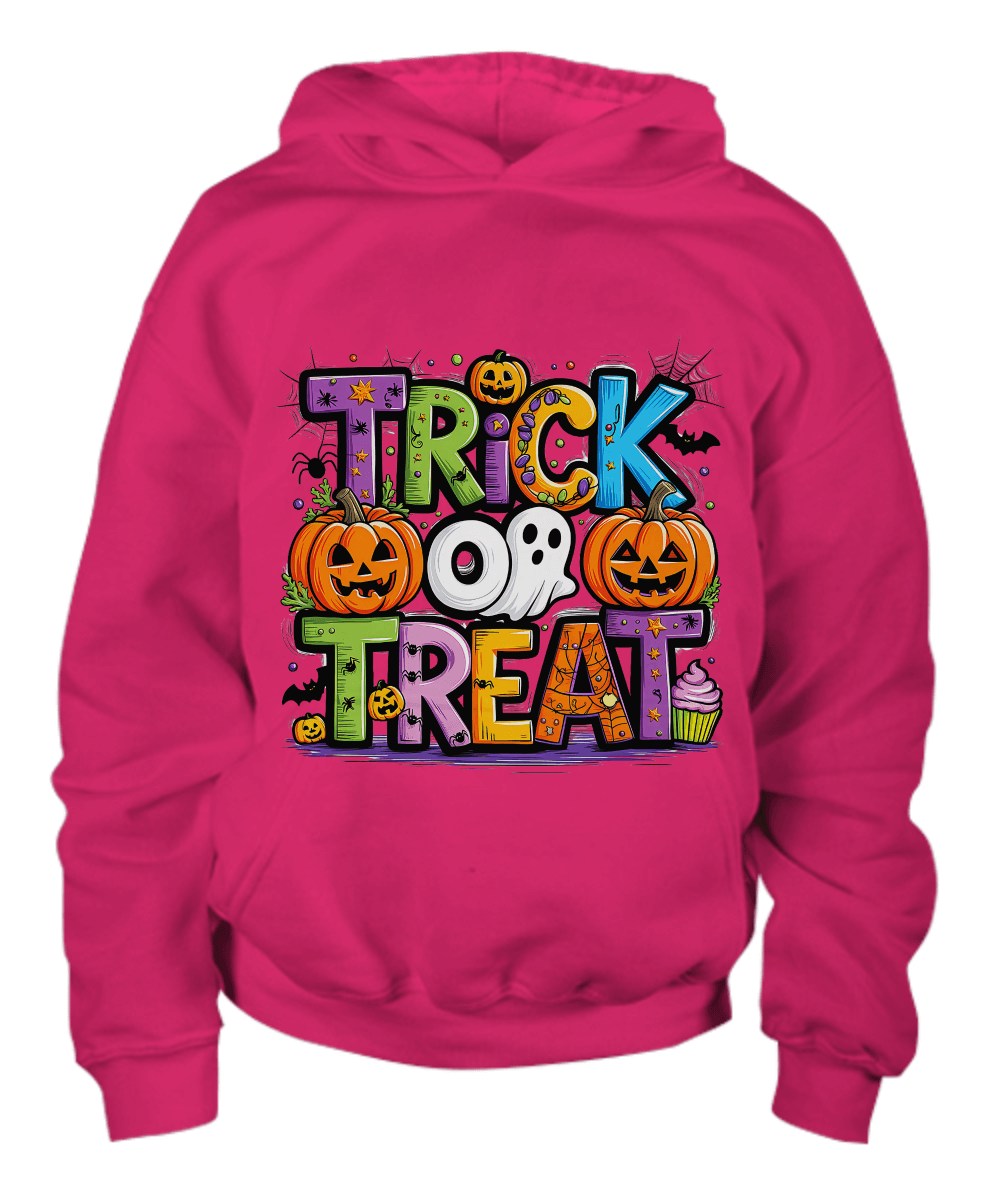 Halloween Trick or Treat Youth Pullover Hoodie