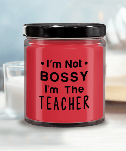 Gift for Teacher - I'm Not Bossy - Scented Soy Candle