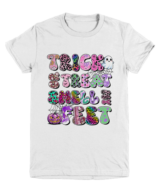 Trick or Treat Smell My Feet Halloween Youth Tee Shirt