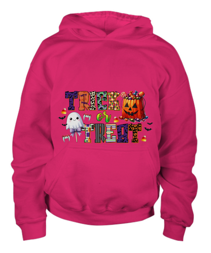 Halloween Candy Bag Trick or Treat  Youth Pullover Hoodie