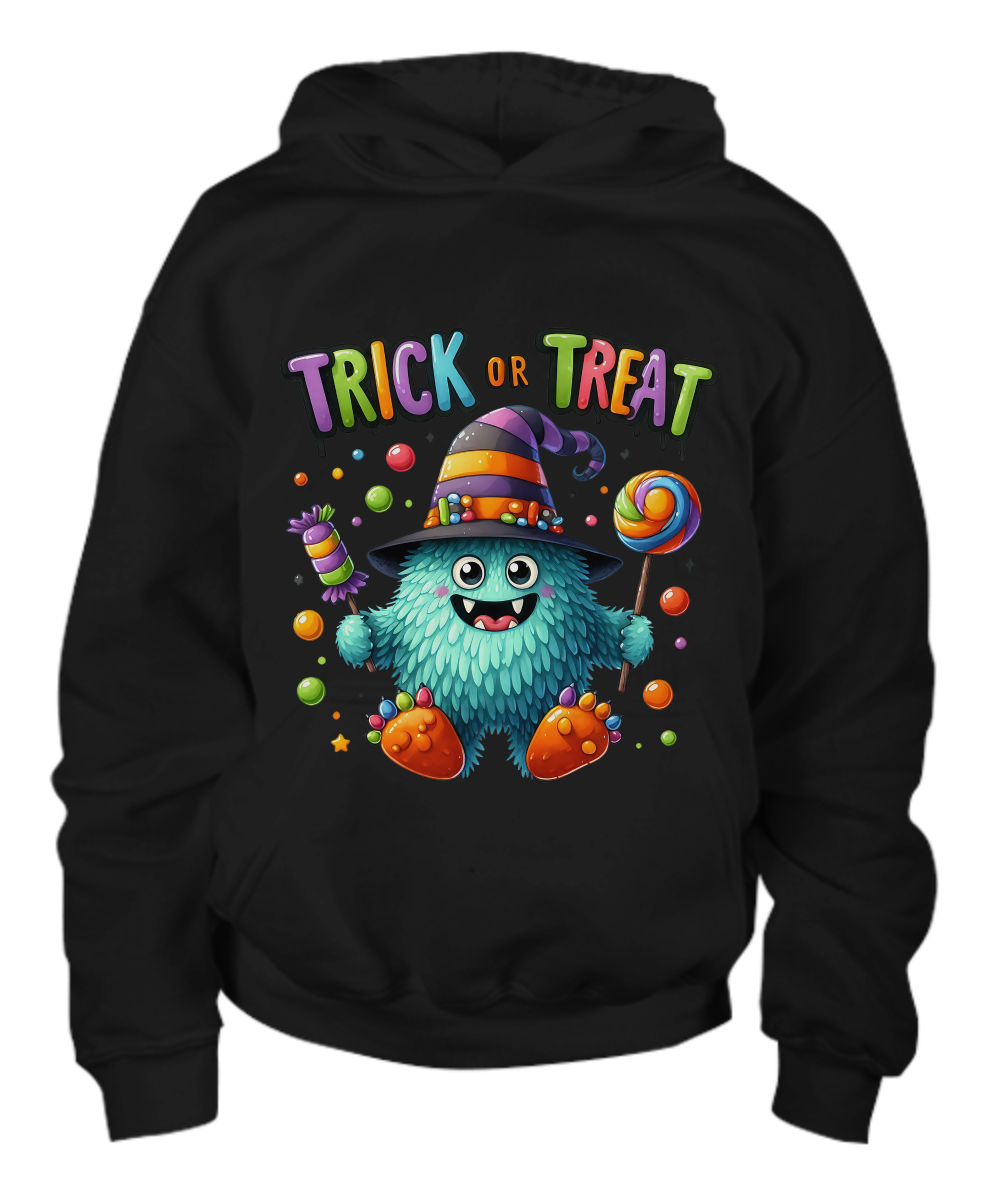 Trick or Treat Halloween Monster Youth Hoodie