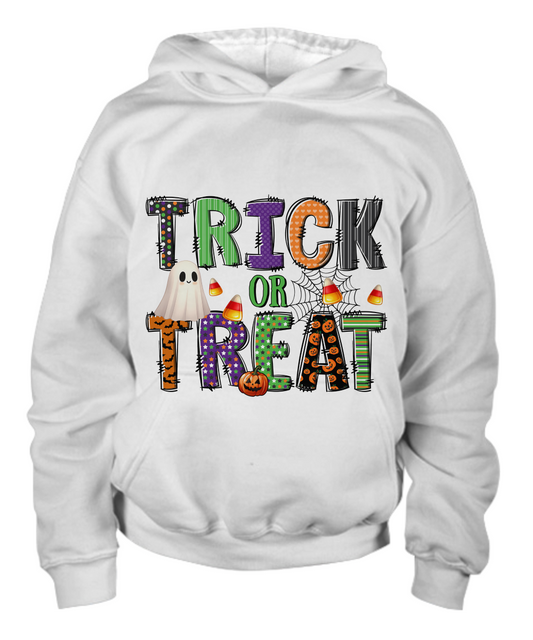 Halloween Trick or Treat  Pullover Hoodie for Kids