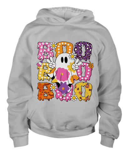 Halloween Boo Trick or Treat Youth Pullover Hoodie