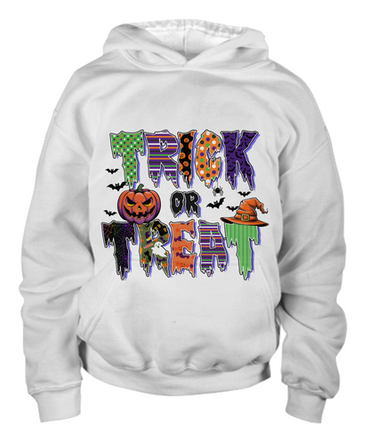 Halloween Ghoulish Trick or Treat Youth Pullover Hoodie