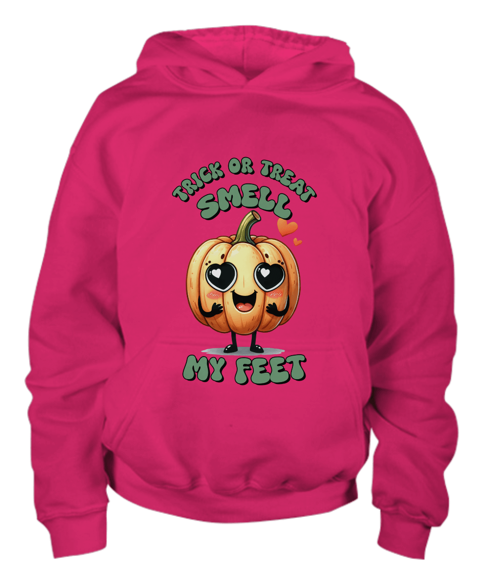 Halloween Pumpkin Trick or Treat Youth Pullover Hoodie