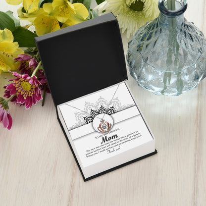 Gift for Boyfriend's Mother Thank You For Raising an Amazing Man Crown Pendant Necklace - Mallard Moon Gift Shop