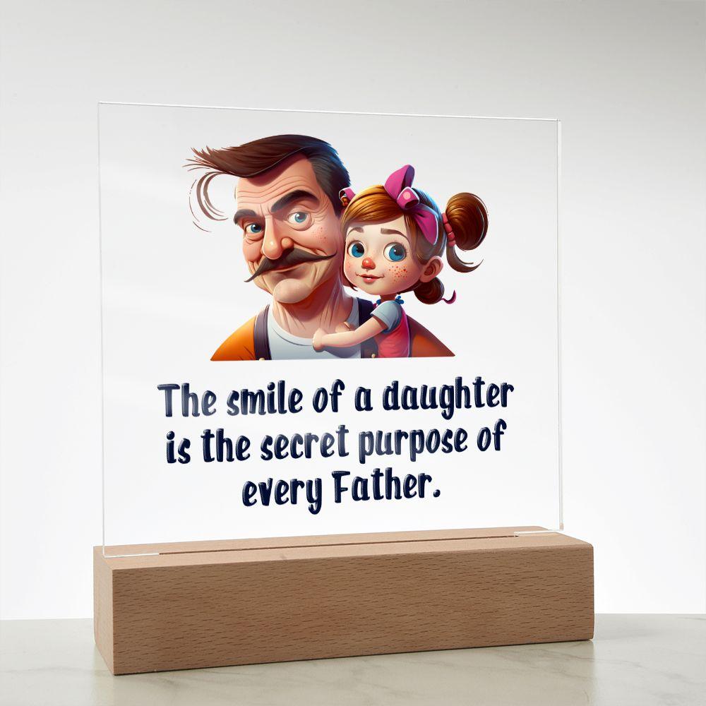 Gift for Dad The Smile of a Daughter is the Secret Purpose of Every Father Acrylic Plaque - Mallard Moon Gift Shop