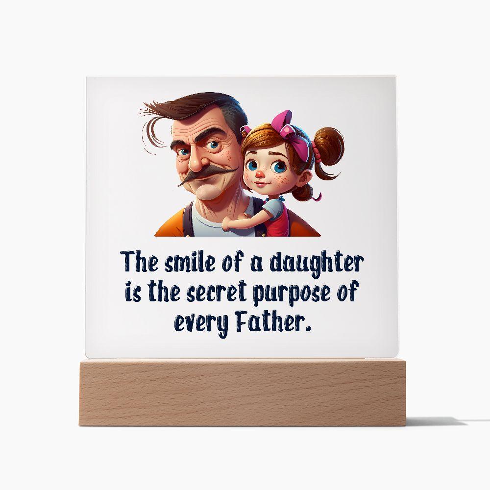 Gift for Dad The Smile of a Daughter is the Secret Purpose of Every Father Acrylic Plaque - Mallard Moon Gift Shop