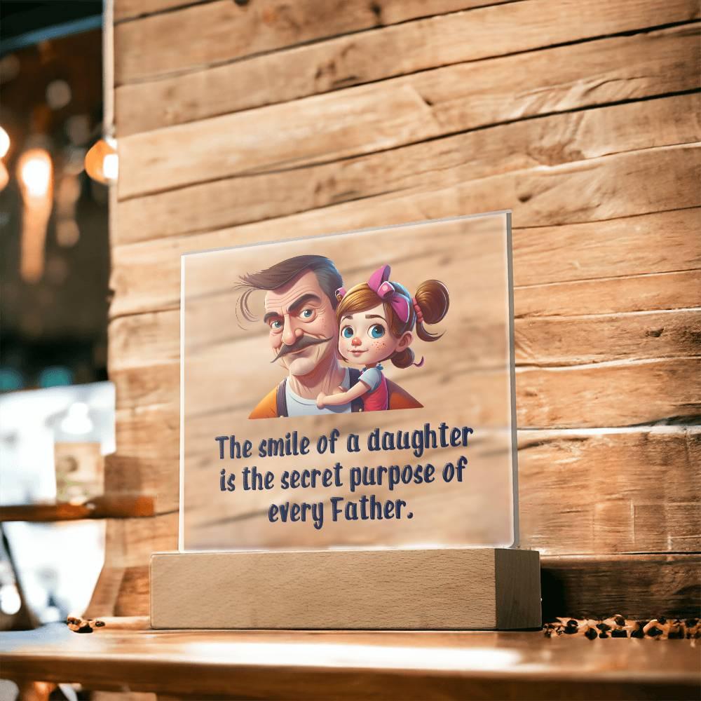 Gift for Dad The Smile of a Daughter is the Secret Purpose of Every Father Acrylic Plaque - Mallard Moon Gift Shop