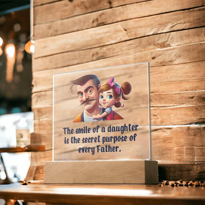 Gift for Dad The Smile of a Daughter is the Secret Purpose of Every Father Acrylic Plaque - Mallard Moon Gift Shop