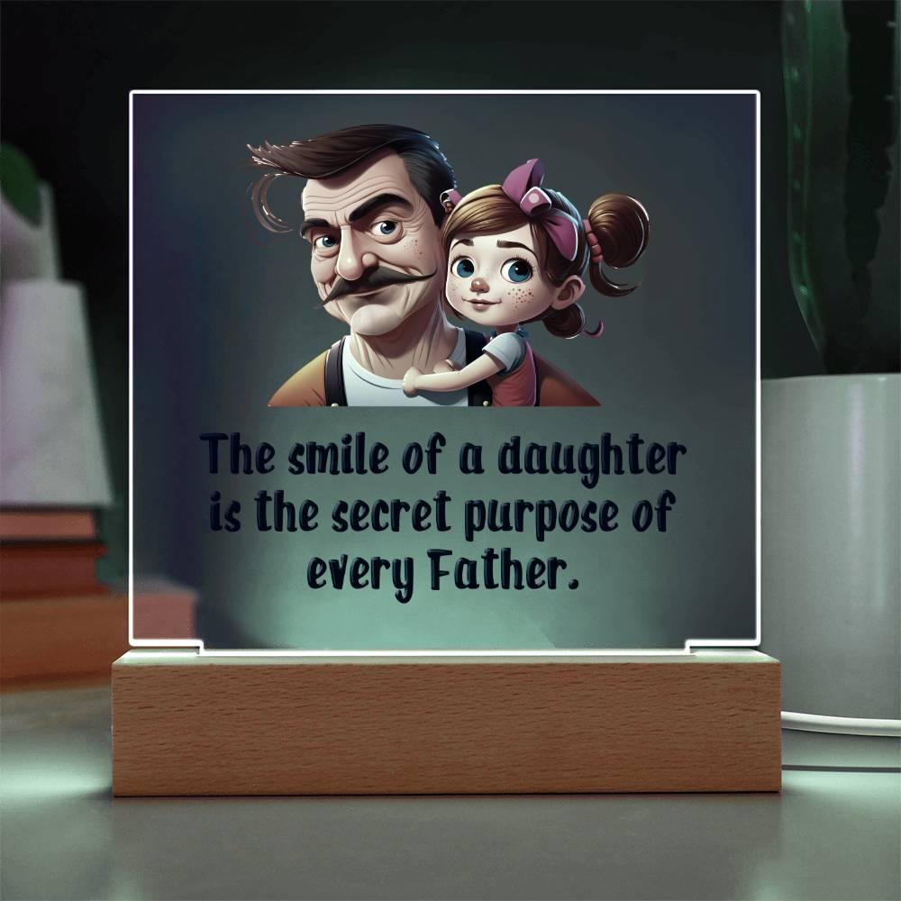 Gift for Dad The Smile of a Daughter is the Secret Purpose of Every Father Acrylic Plaque - Mallard Moon Gift Shop