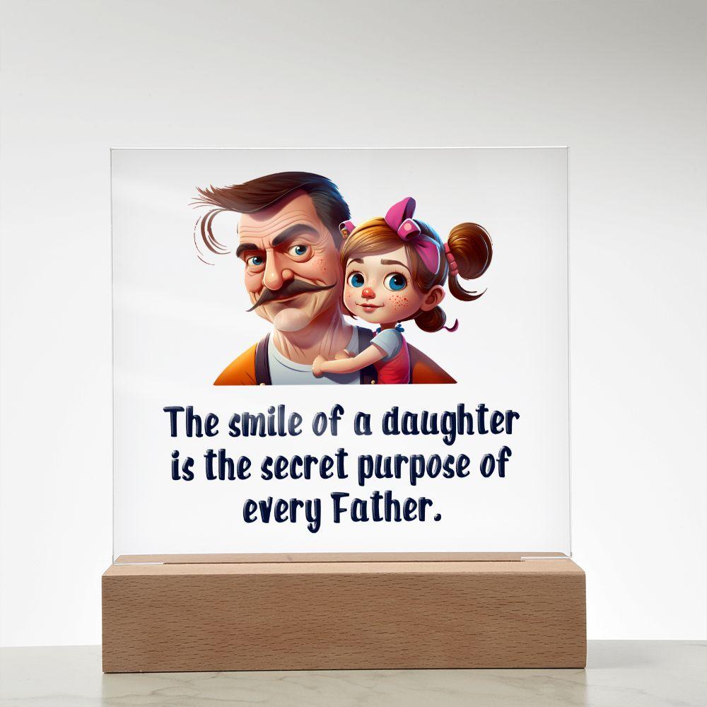 Gift for Dad The Smile of a Daughter is the Secret Purpose of Every Father Acrylic Plaque - Mallard Moon Gift Shop