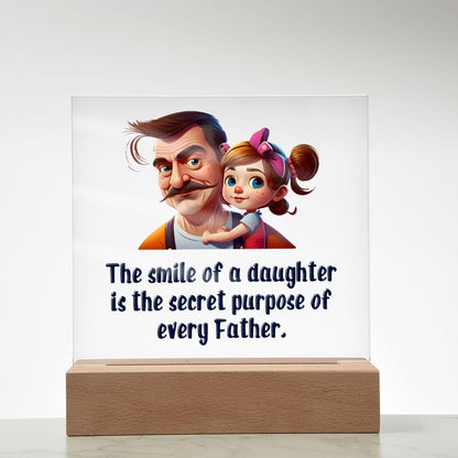 Gift for Dad The Smile of a Daughter is the Secret Purpose of Every Father Acrylic Plaque - Mallard Moon Gift Shop