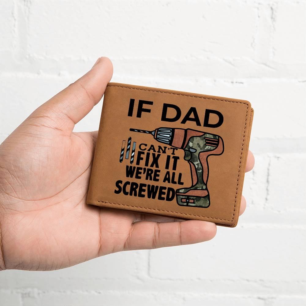 Gift for Father Grandfather or the DIY Guy Custom Printed Leather Wallet - Mallard Moon Gift Shop