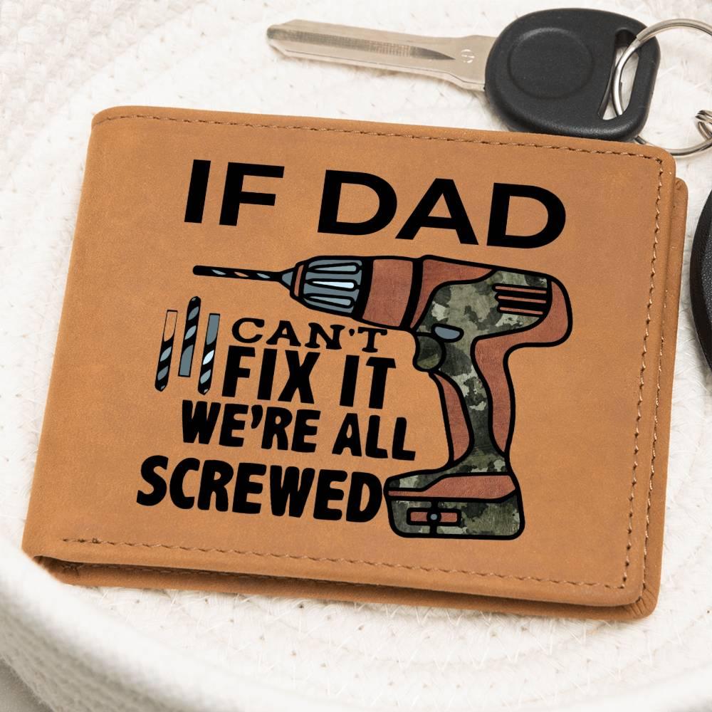 Gift for Father Grandfather or the DIY Guy Custom Printed Leather Wallet - Mallard Moon Gift Shop