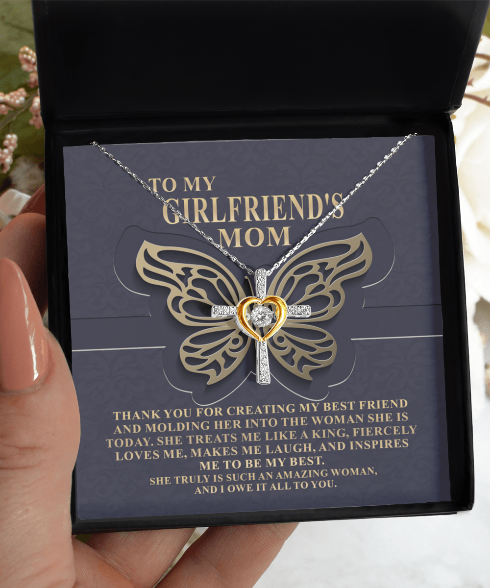 Gift for Girlfriend's Mom Thank You For My Best Friend Cross Pendant Necklace - Mallard Moon Gift Shop