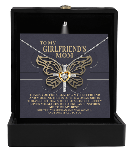 Gift for Girlfriend's Mom Thank You For My Best Friend Cross Pendant Necklace - Mallard Moon Gift Shop