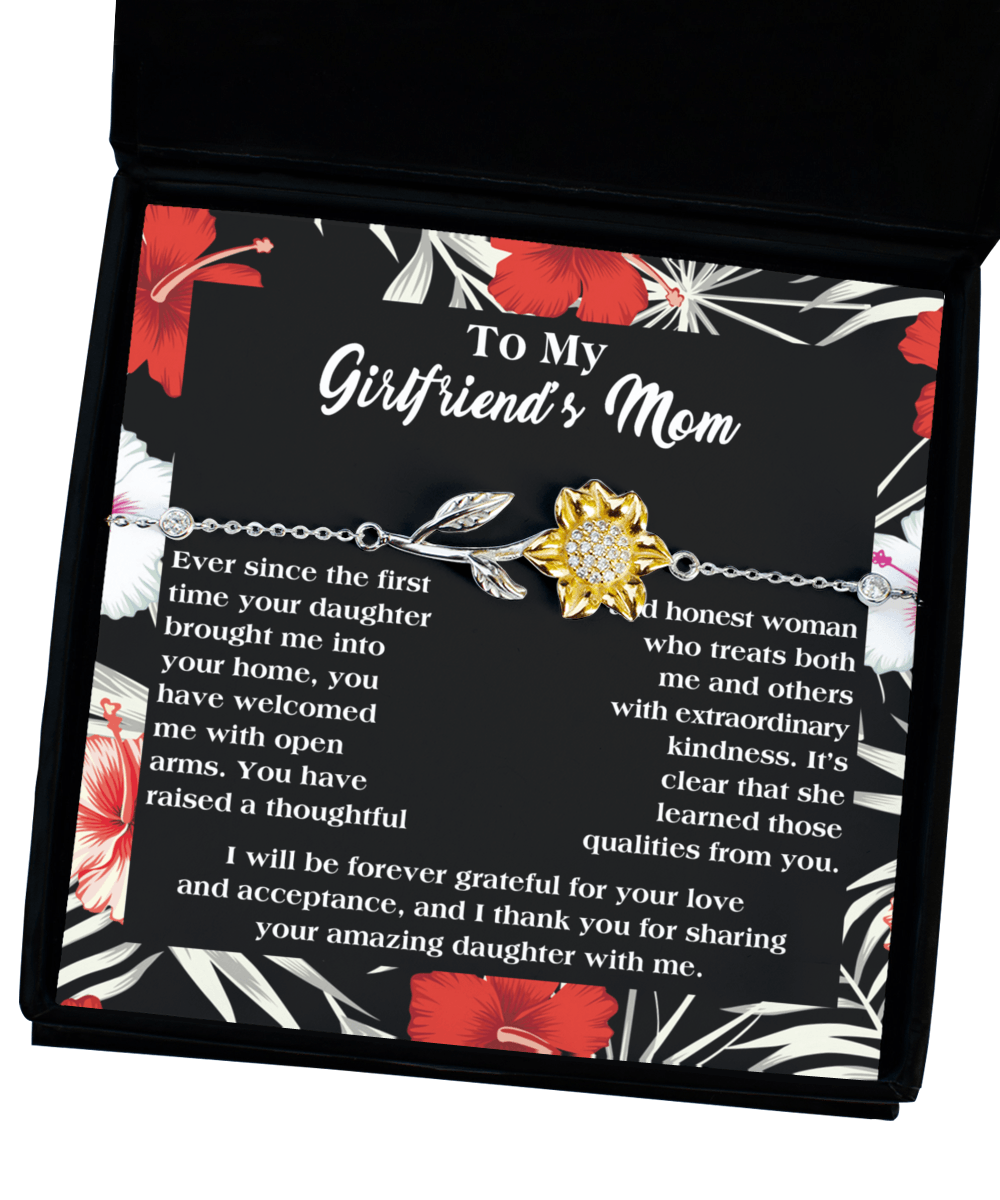 Gift for Girlfriend's Mom Thank You For Raising an Amazing Daughter Sunflower Necklace Set - Mallard Moon Gift Shop