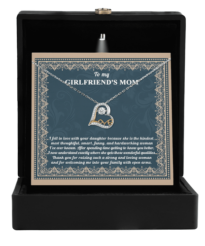 Gift for Girlfriend's Mother Thank You For Raising a Wonderful Woman Heart Pendant Necklace - Mallard Moon Gift Shop