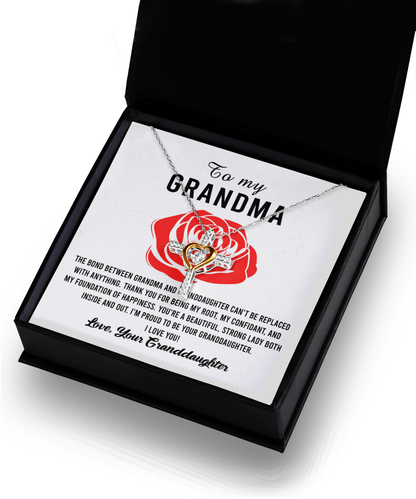 Gift For Grandma from Proud Granddaughter Cross Pendant Necklace - Mallard Moon Gift Shop