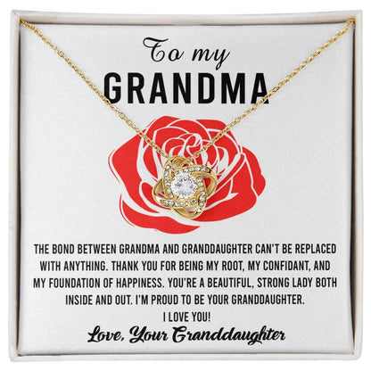 Gift For Grandma from Proud Granddaughter Love Knot Pendant Necklace - Mallard Moon Gift Shop