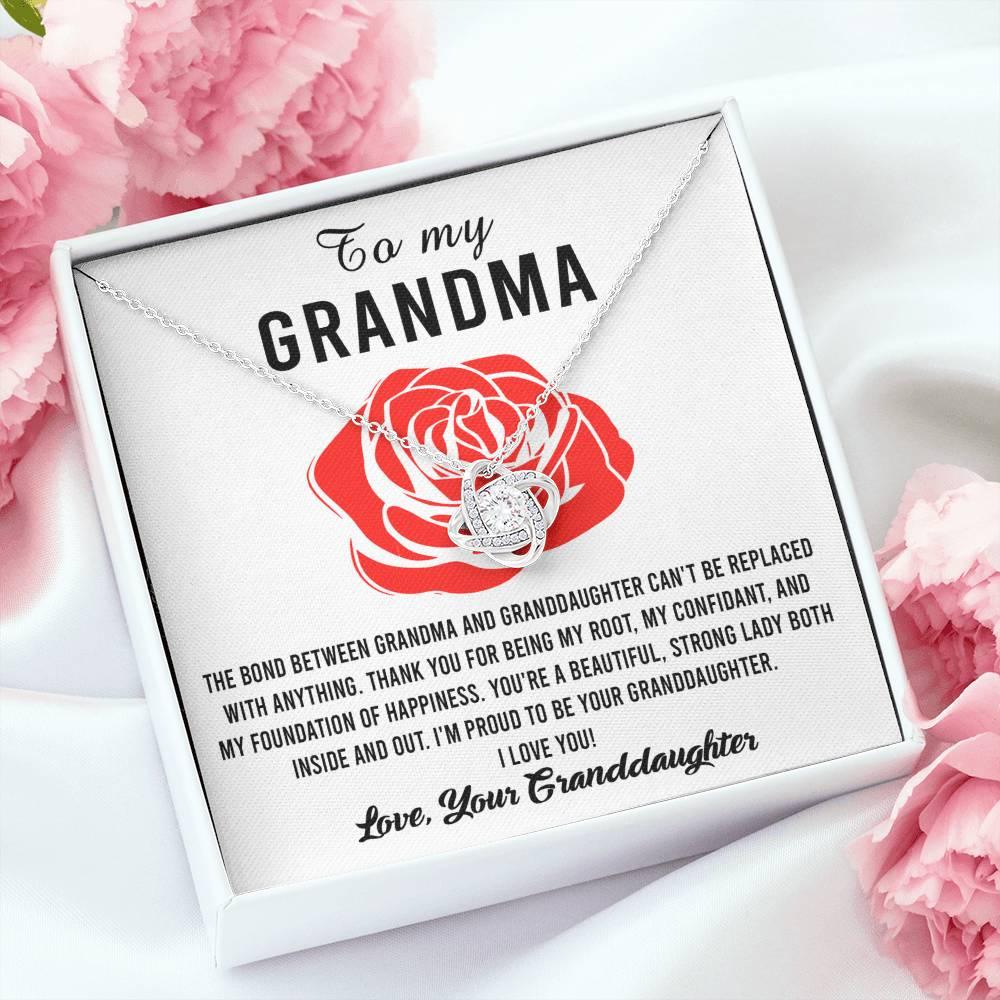 Gift For Grandma from Proud Granddaughter Love Knot Pendant Necklace - Mallard Moon Gift Shop