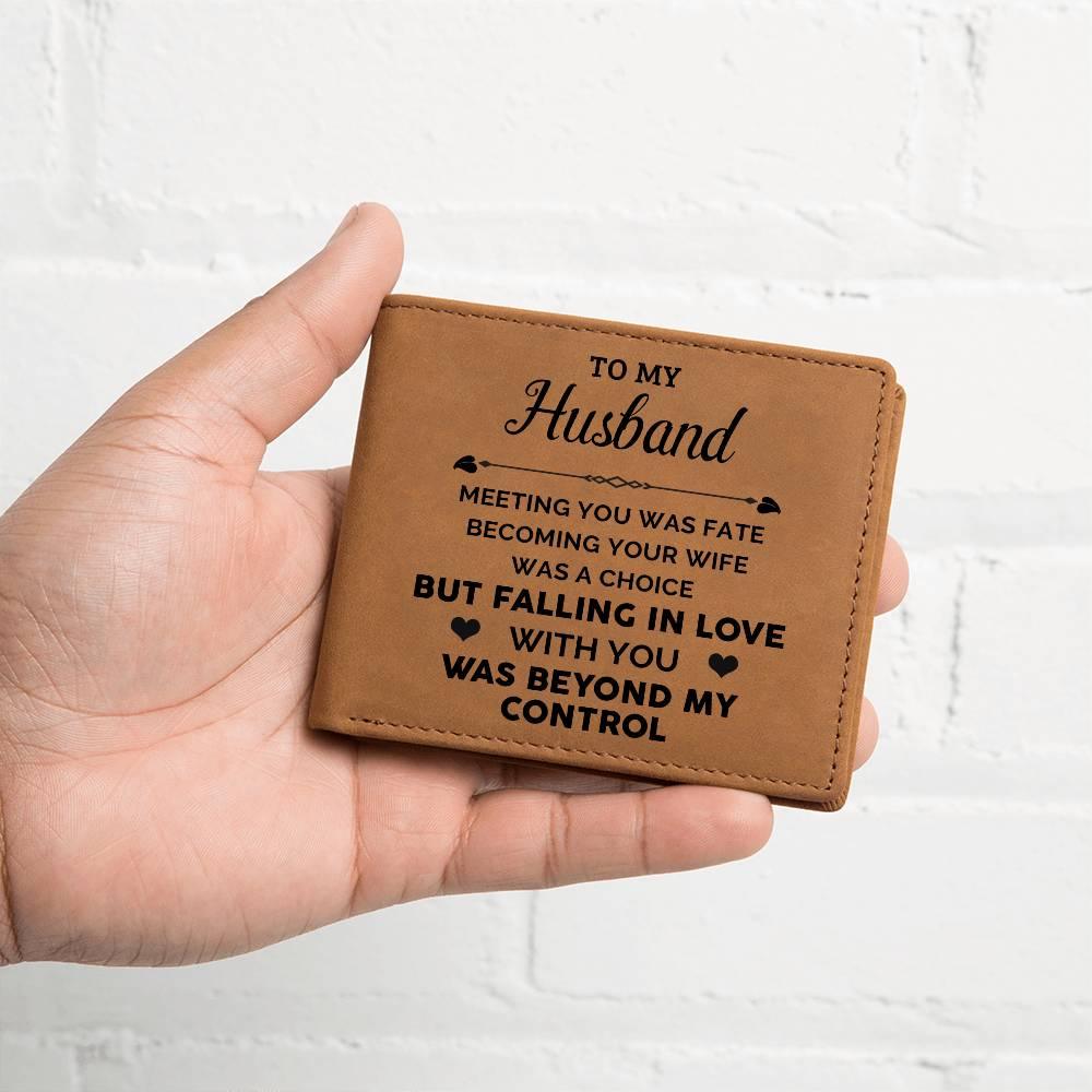 Gift for Husband Meeting you Was Fate Genuine Leather Cowhide Wallet - Mallard Moon Gift Shop