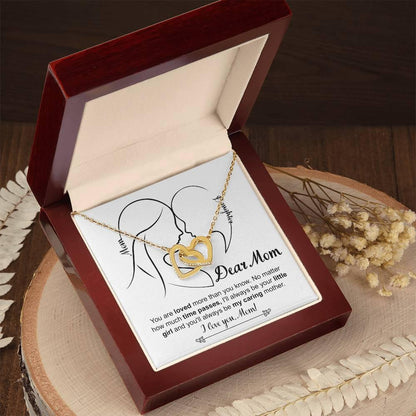 Gift for Mom I will always be your Little Girl Interlocking Hearts Necklace - Mallard Moon Gift Shop