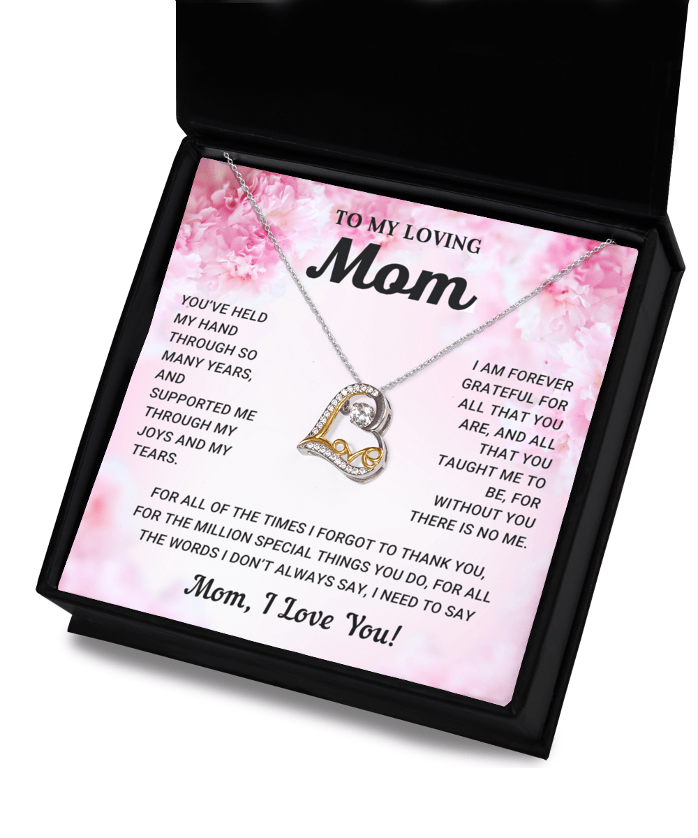 Gift for Mom Without You There is No Me Mother's Day Birthday Gift Heart Pendant Necklace - Mallard Moon Gift Shop